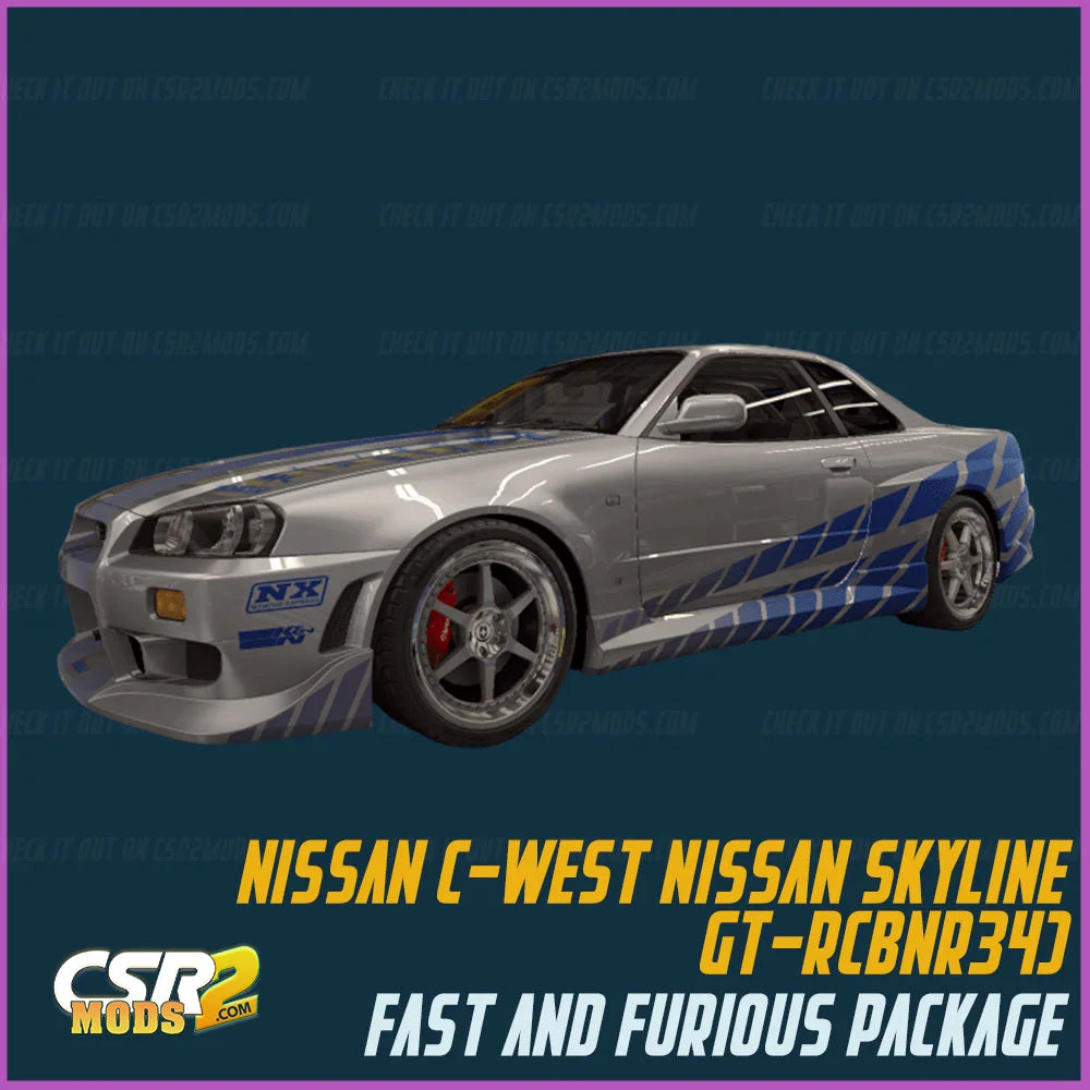 CSR 2 C-WEST Nissan Skyline GT-R (BNR34) Purple Star’s