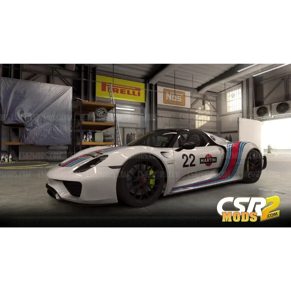 CSR2 918 SPYDER MARTINI RACING PURPLE STAR’S - CSR 2 MODS