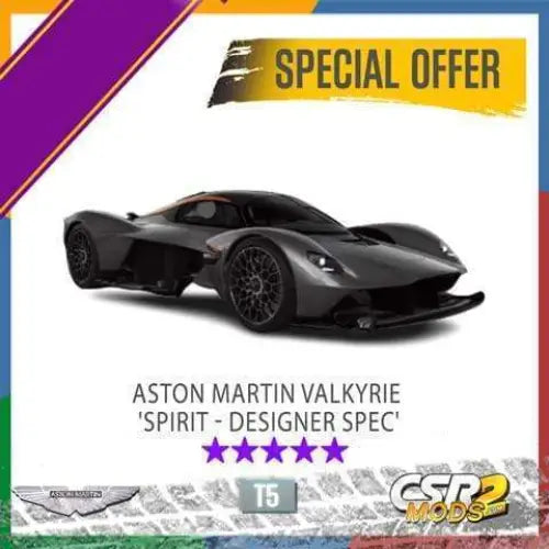 CSR2 ASTON MARTIN VALKYRIE ’SPIRIT - DESIGNER SPEC’