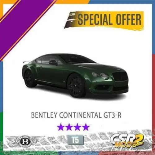 CSR2 BENTLEY CONTINENTAL GT3-R - CSR RACING 2 MODS