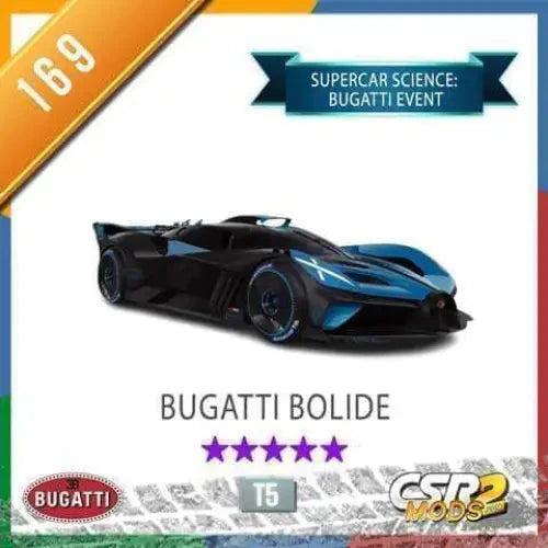 CSR2 BUGATTI BOLIDE - CSR RACING 2 MODS