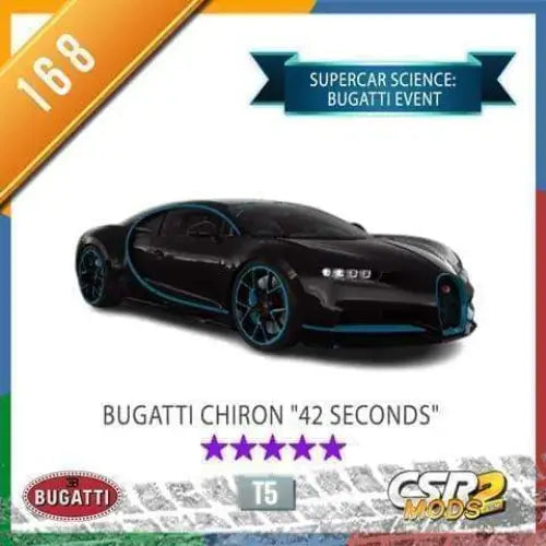 CSR2 BUGATTI CHIRON ’42 SECONDS’ - CSR RACING 2 MODS