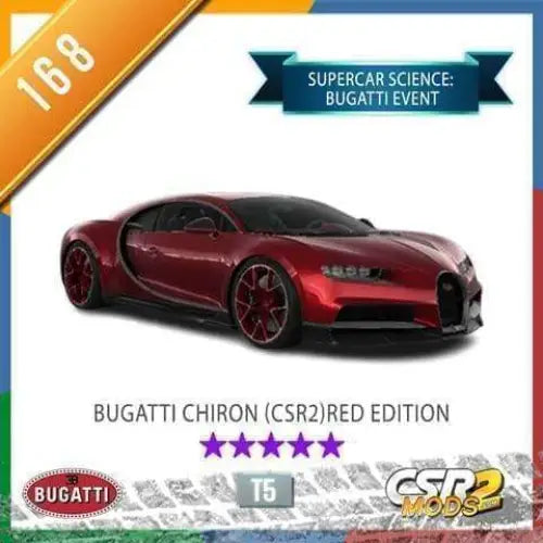 CSR2 BUGATTI CHIRON (CSR2)RED EDITION - CSR RACING 2 MODS