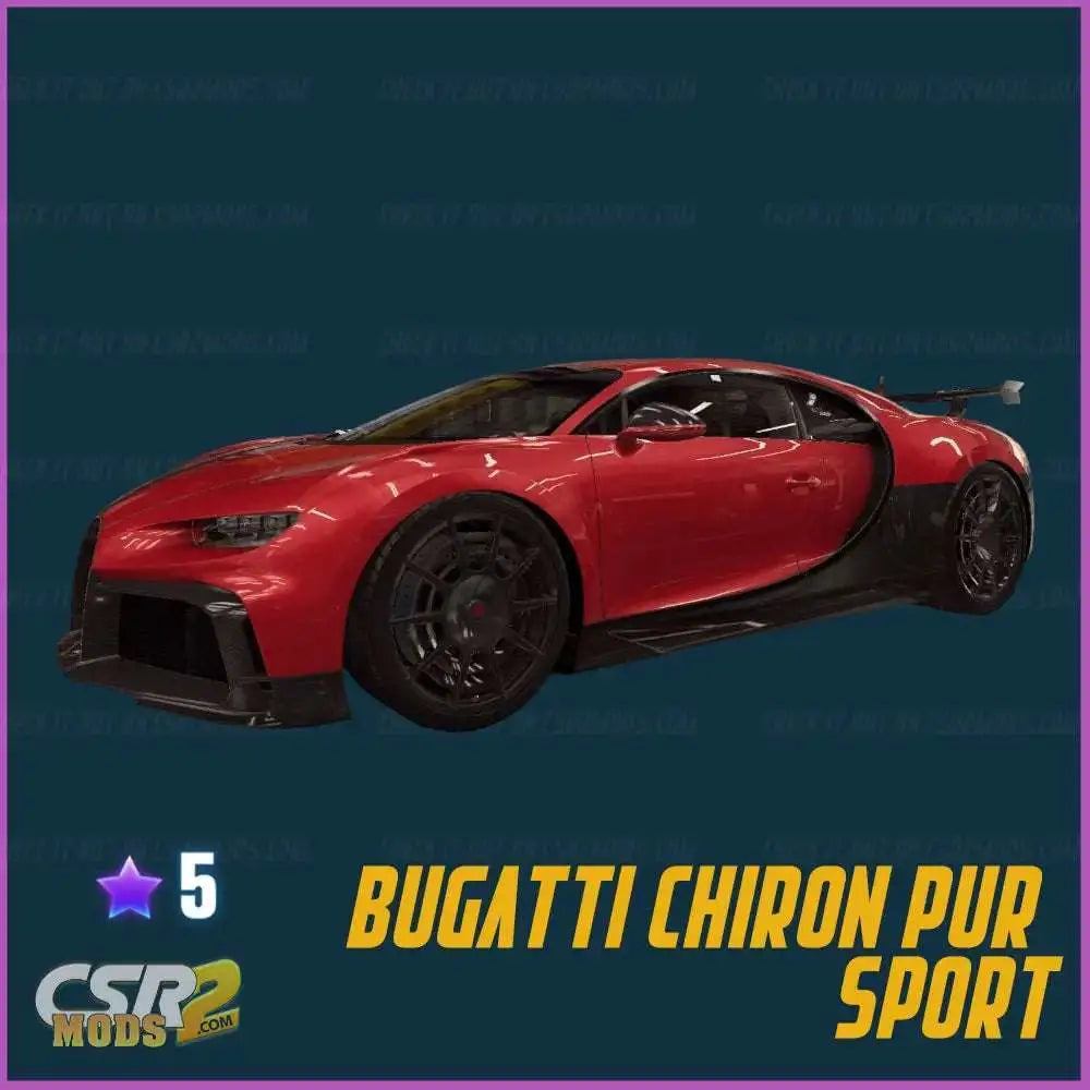 CSR2 BUGATTI CHIRON PUR SPORT - CSR RACING 2 MODS