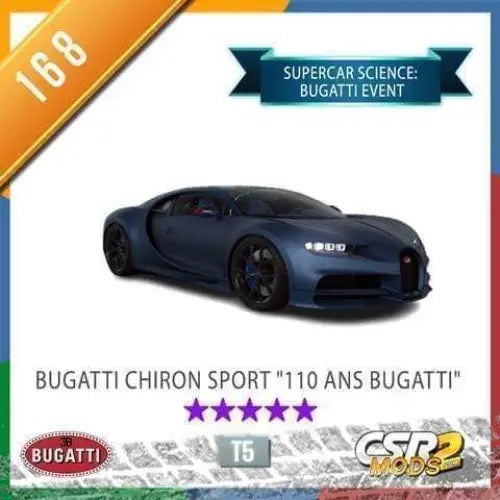 CSR2 BUGATTI CHIRON SPORT ’110 ANS BUGATTI’ - CSR