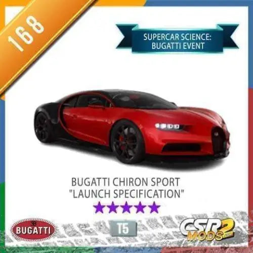 CSR2 BUGATTI CHIRON SPORT ’LAUNCH SPECIFICATION’ - CSR