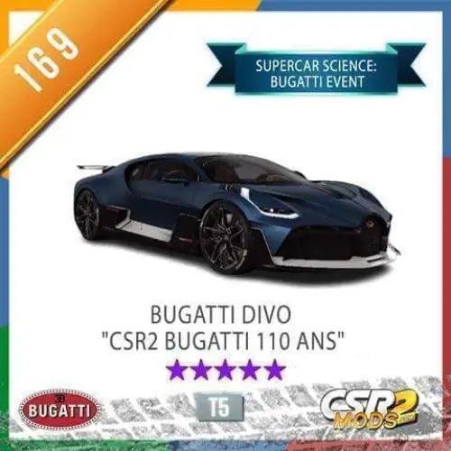 CSR2 BUGATTI DIVO ’CSR2 110 ANS’ - CSR RACING 2 MODS