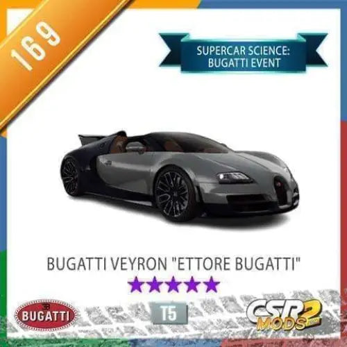 CSR2 BUGATTI VEYRON ’ETTORE BUGATTI’ - CSR RACING 2 MODS