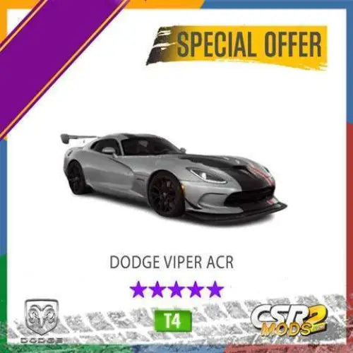 CSR2 DODGE VIPER ACR - CSR RACING 2 MODS