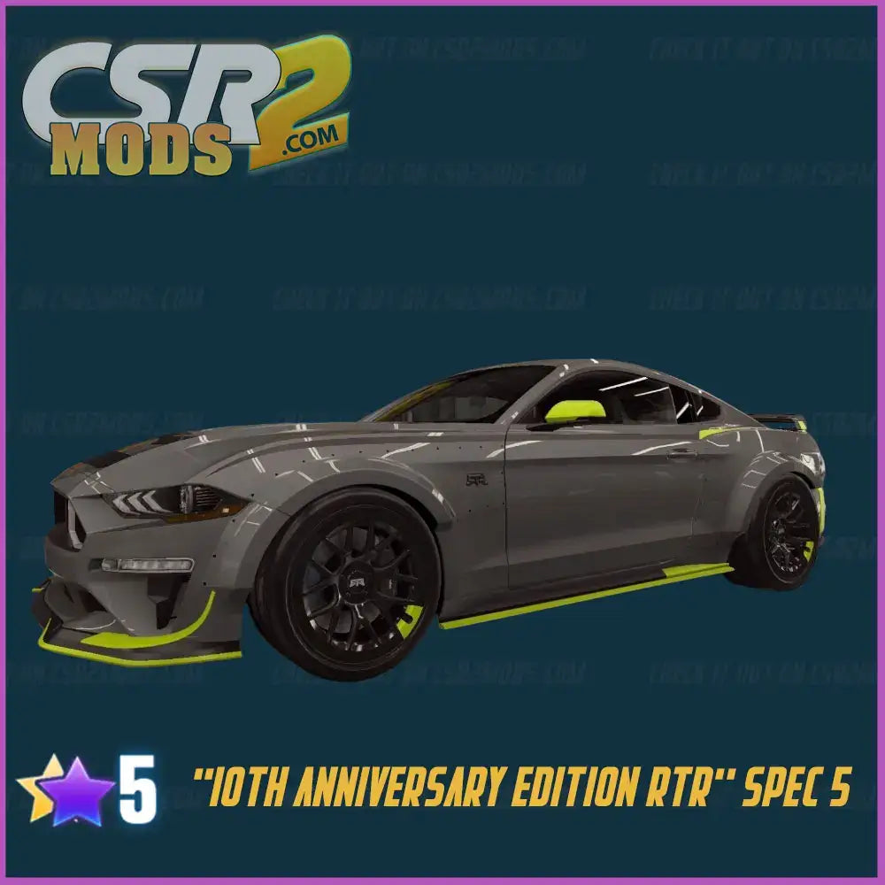 CSR2 FORD MUSTANG ’10TH ANNIVERSARY EDITION RTR’ SPEC 5