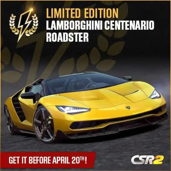 CSR2 LAMBORGHINI CENTENARIO ROADSTER - CSR RACING 2 MODS