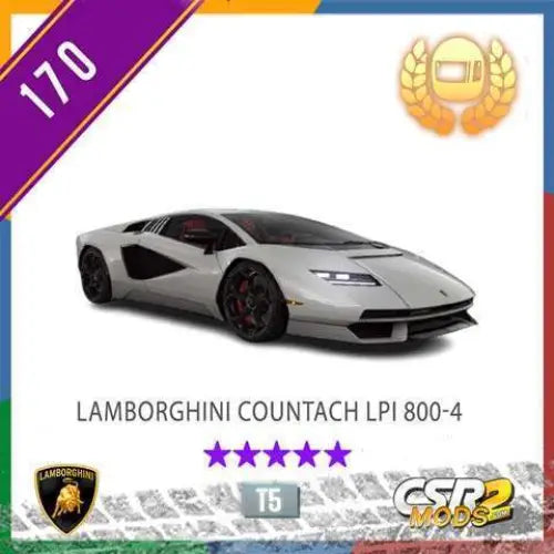 CSR2 LAMBORGHINI COUNTACH LPI 800-4 - CSR RACING 2 MODS