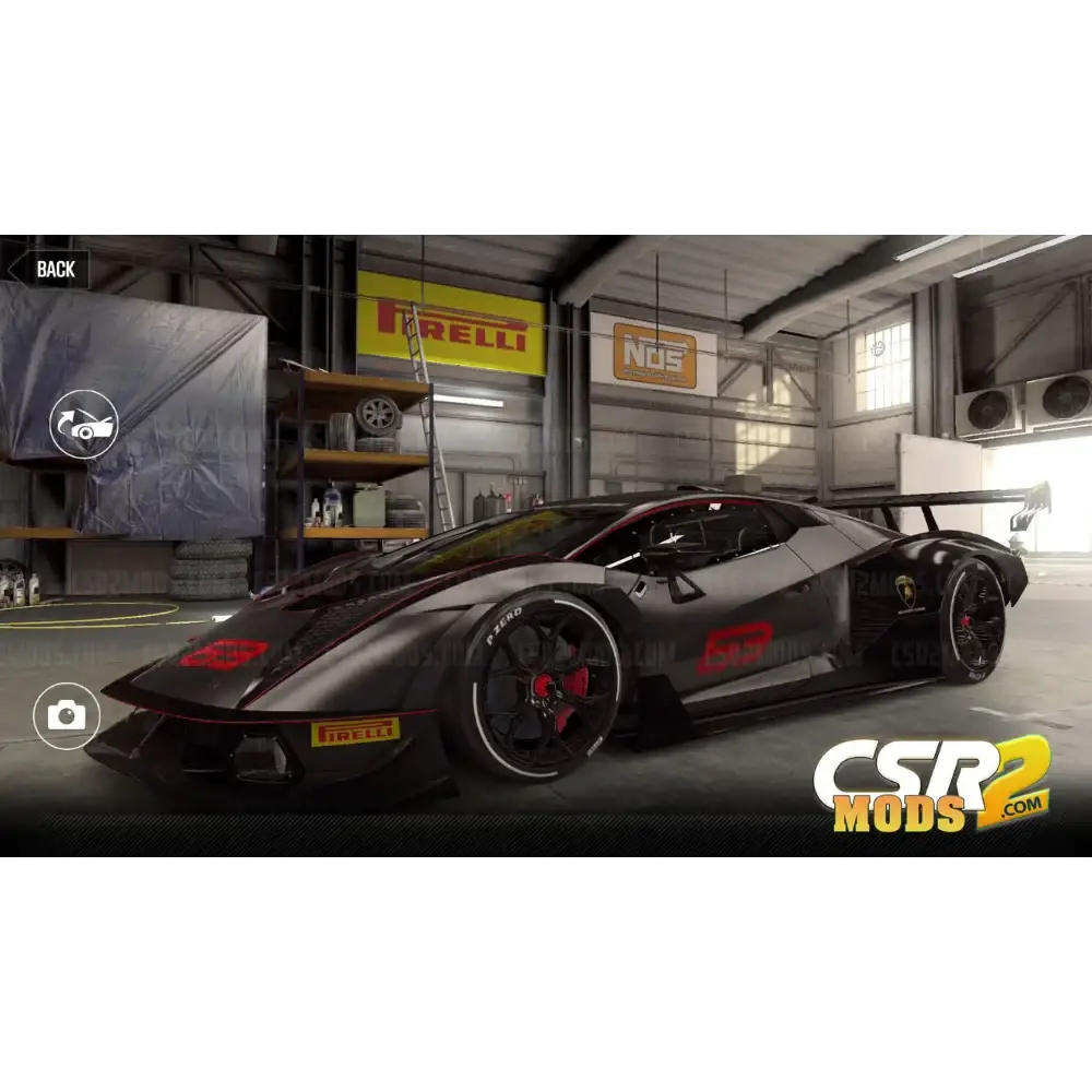 CSR2 LAMBORGHINI ESSENZA SCV12 NERO - CSR RACING 2 MODS