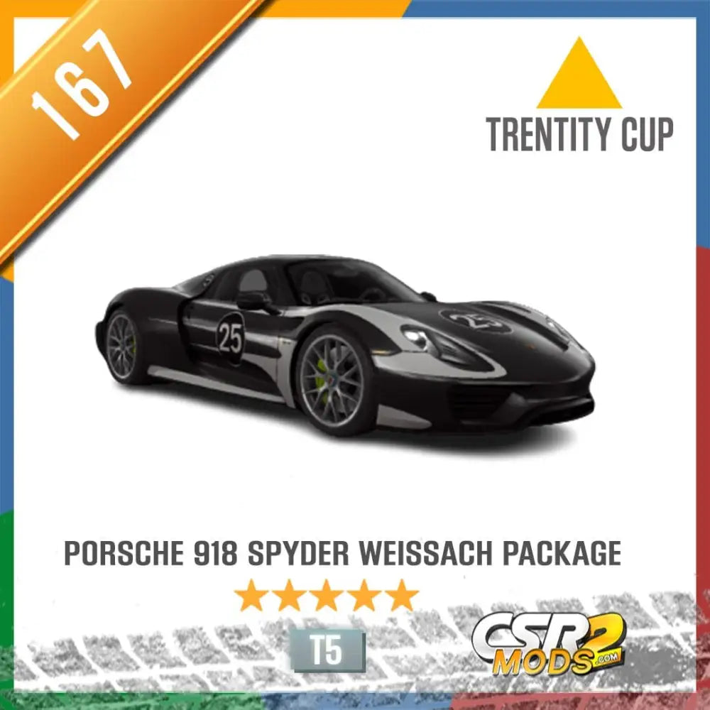 CSR2 PORSCHE 918 SPYDER WEISSACH PACKAGE 5 GOLDEN STARS