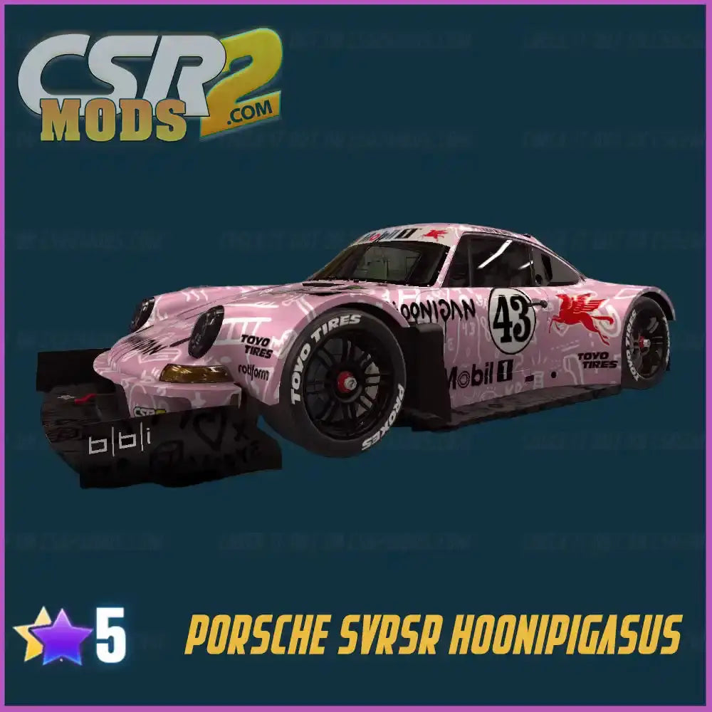 CSR2 PORSCHE SVRSR HOONIPIGASUS - CSR RACING 2 MODS