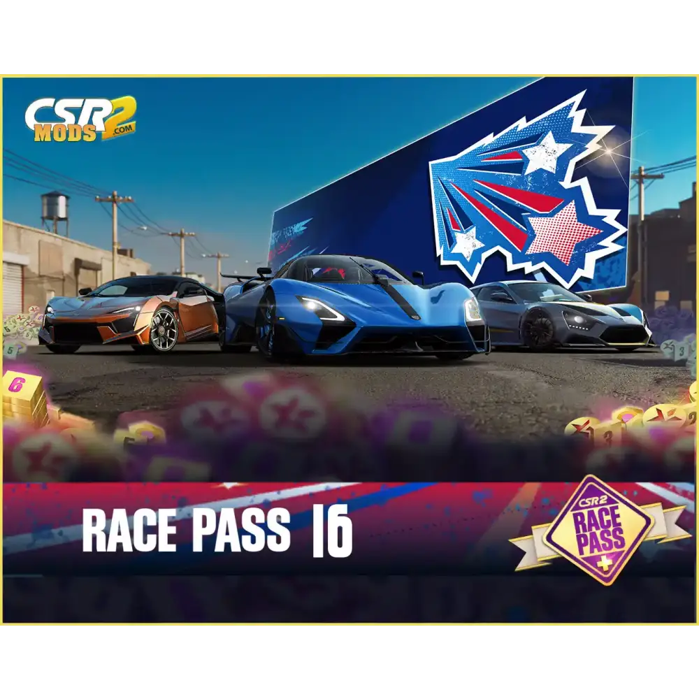 CSR2 RACE PASS SEASON 16 PREMIUM - CSR RACING 2 MODS