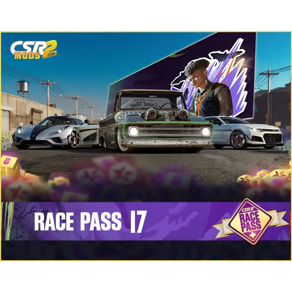 CSR2 RACE PASS SEASON 17 PREMIUM - CSR RACING 2 MODS