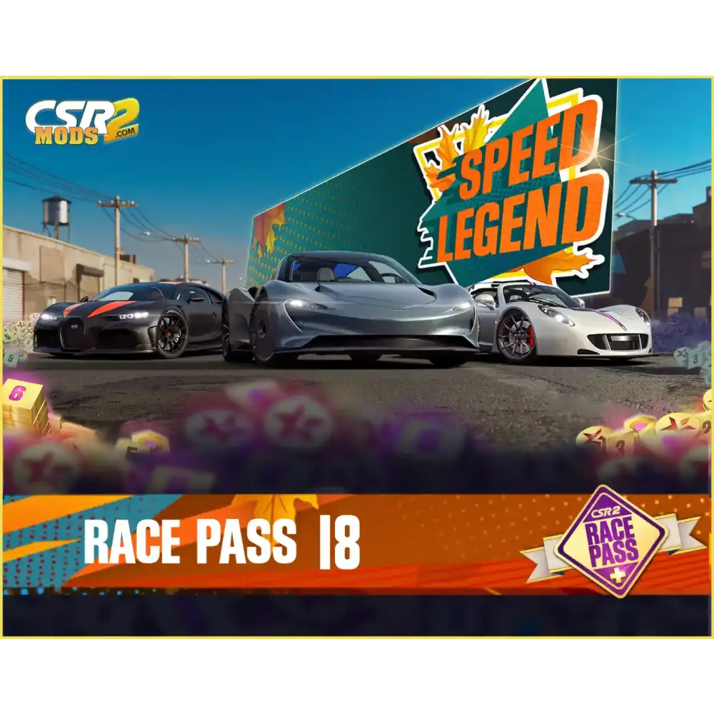 CSR2 RACE PASS SEASON 18 PREMIUM - CSR RACING 2 MODS