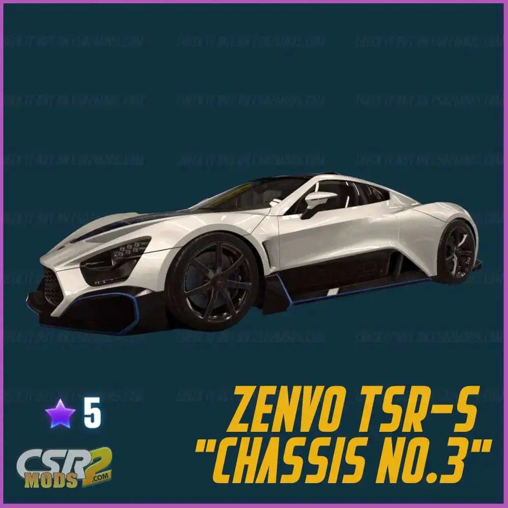 CSR2 ZENVO TSR-S “CHASSIS NO.3” - CSR RACING 2 MODS