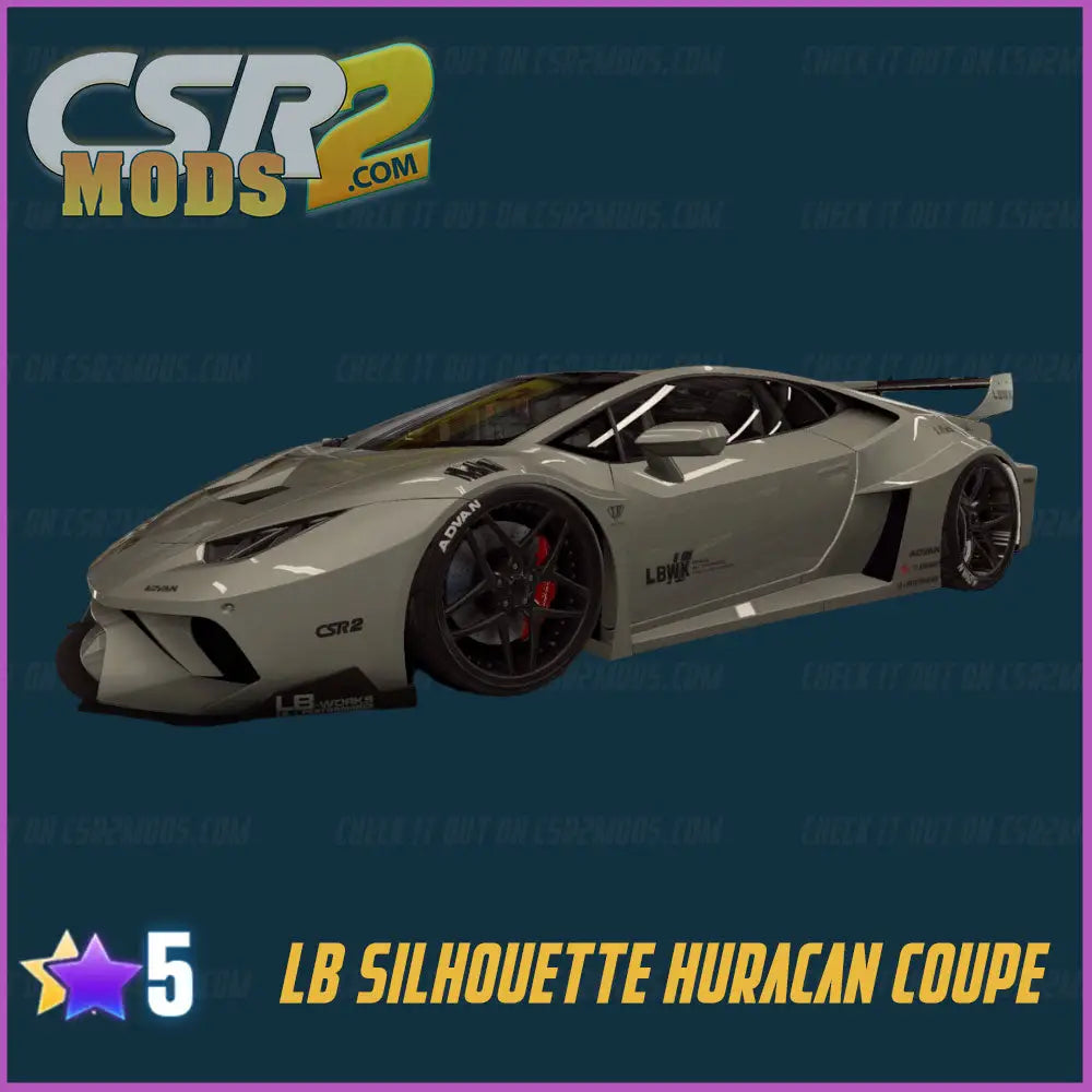 CSR2 LB-WORKS SILHOUETTE LAMBORGHINI HURACAN COUPE - MODS